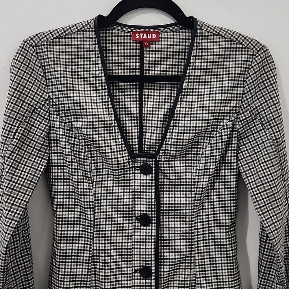 Staud Fairham Plaid Dress - Picture 3 of 15